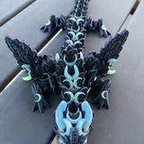 3D Print Lunar Dragon Articulating Color Changing Glow In the Dark Accents-Create Fantasy Crafts