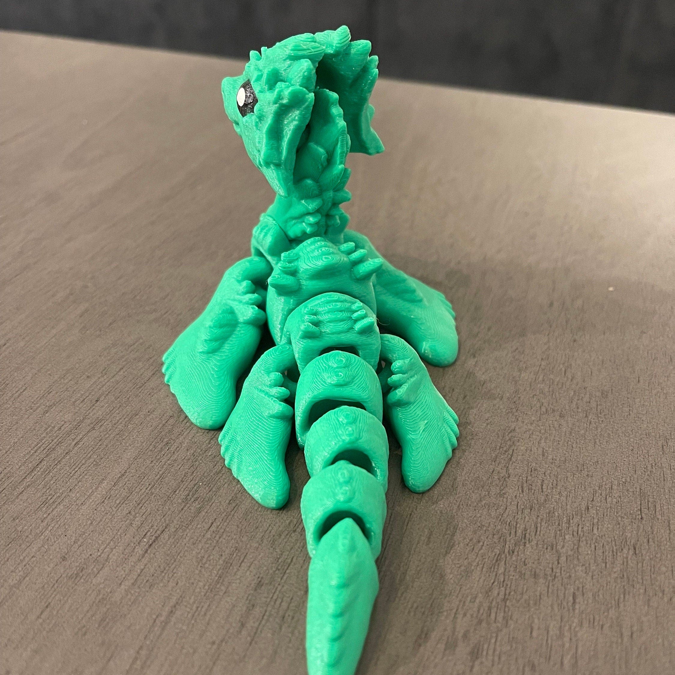 Loch Ness Monster 3D Printed Articulating Loch Ness Nessie-Create Fantasy Crafts