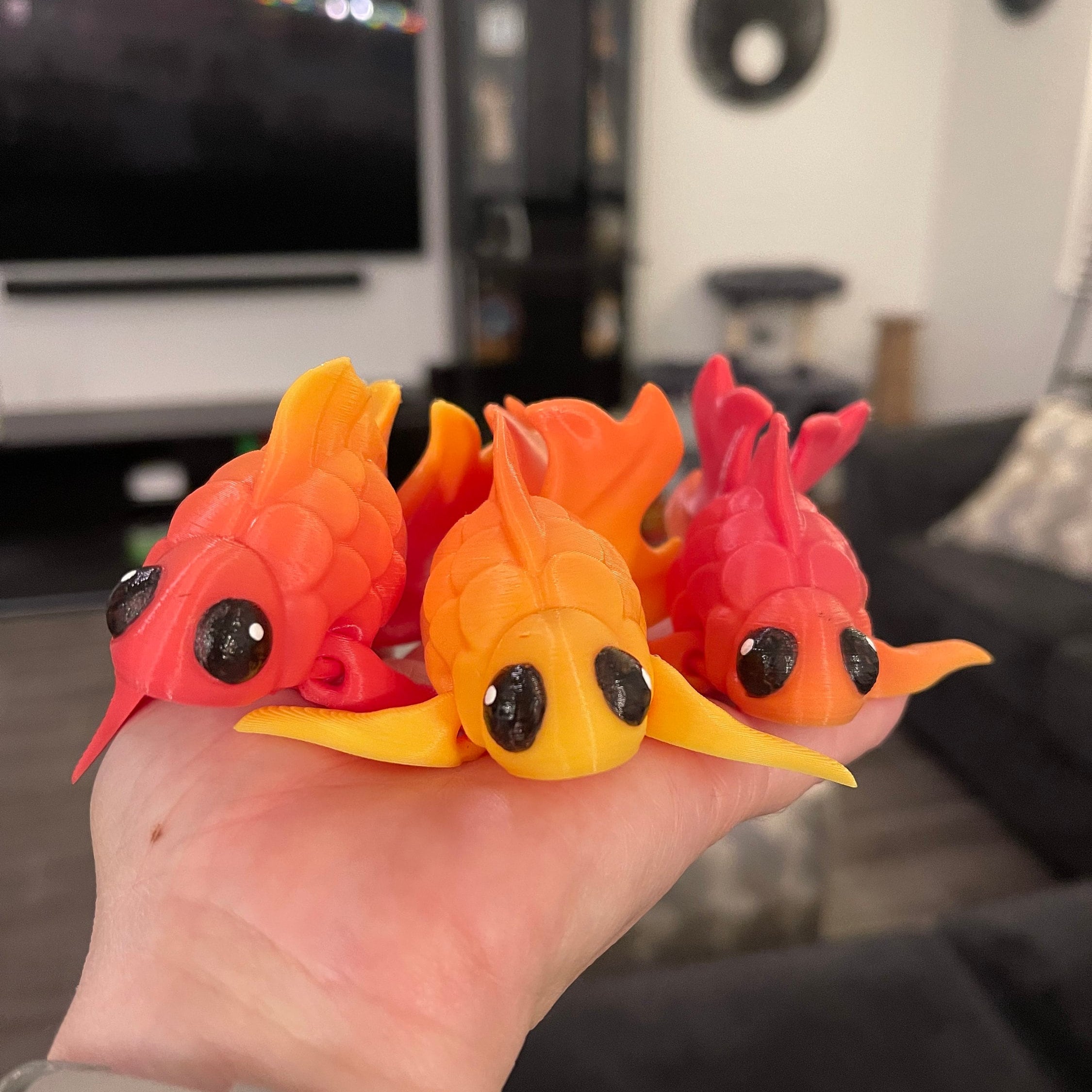 Cute Goldfish 3D Print Articulating Desk Decor-Create Fantasy Crafts