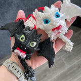 Hanging 3D Printed Articulating Dragon Ornament Choose your Color Holiday Gift Christmas-Create Fantasy Crafts