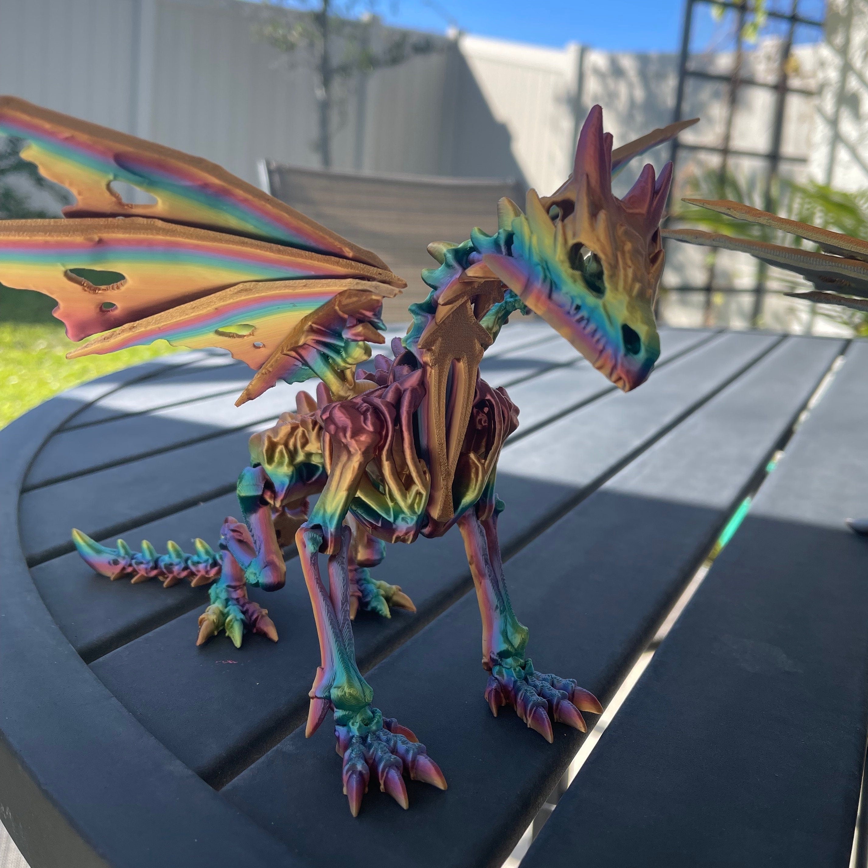 3D Print WraithWing Dragon Customizable Choose your own Color Bookself Decor Fidget Toy Gift-Create Fantasy Crafts