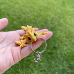 Gold Dragon Keychain - Articulating 3D Print-Create Fantasy Crafts