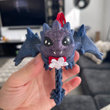 Hanging 3D Printed Articulating Dragon Ornament Choose your Color Holiday Gift Christmas-Create Fantasy Crafts