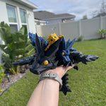 Black, Blue, and Gold Dragon Combo Set Large or Extra Large 3D Print Articulating Dragons-Create Fantasy Crafts