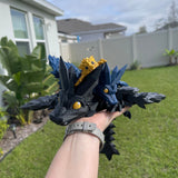 Black, Blue, and Gold Dragon Combo Set Large or Extra Large 3D Print Articulating Dragons-Create Fantasy Crafts