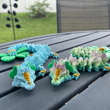 Four Leaf Clover Dragon 3D Printed Customizable Choose your own Color Bookshelf Decor Fidget Toy Gift Lucky Dragon-Create Fantasy Crafts