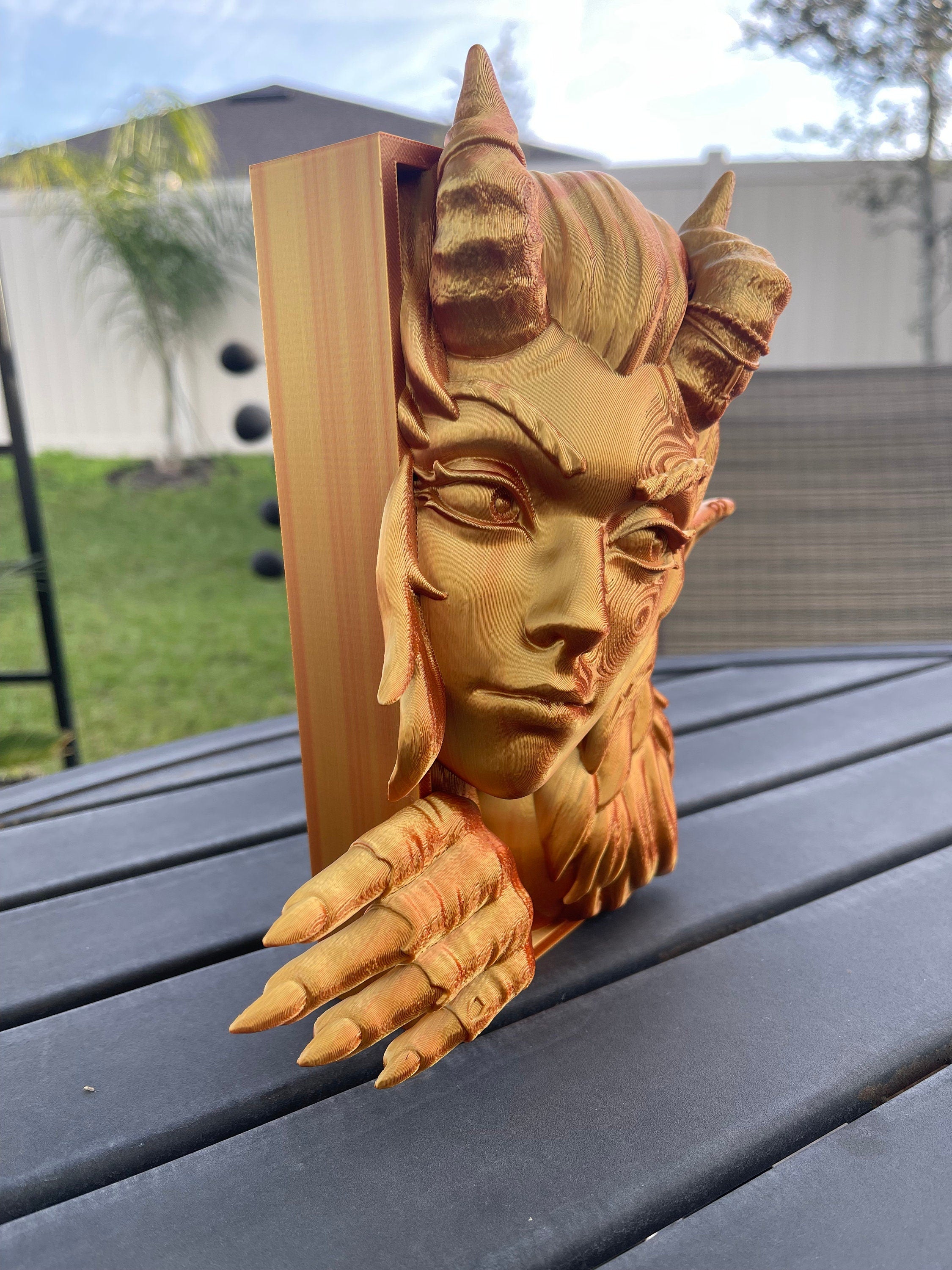 Fairy Book Nook 3D Printed Choose Color Fantasy Book Shelf Decor Book End 4x8 Horror Devil-Create Fantasy Crafts