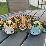 Kosha Axolotl Flower Dragon 3D Print White or Blue or Custom colors-Create Fantasy Crafts