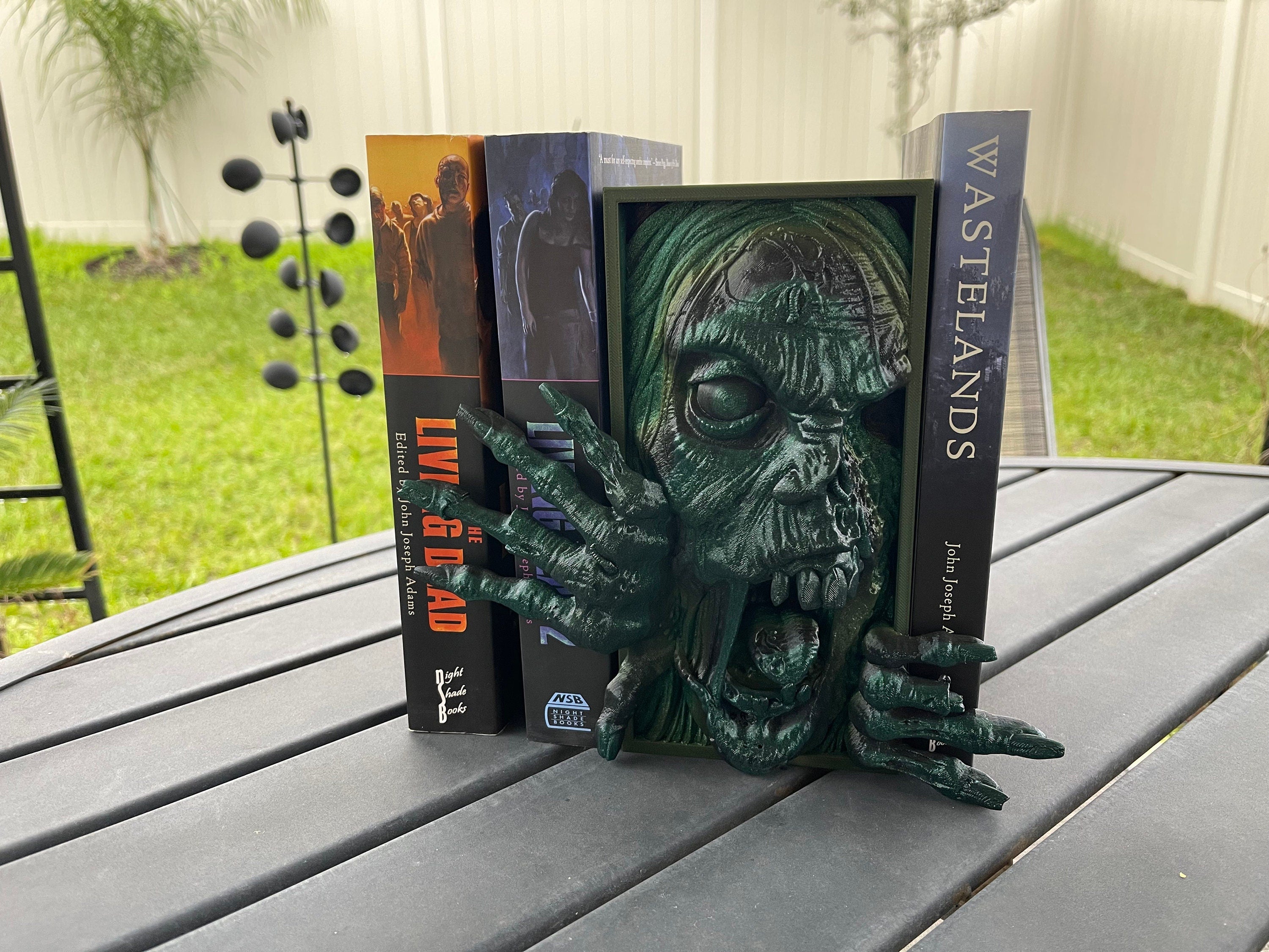 Zombie Book Nook 3D Printed Choose Color Fantasy Book Shelf Decor Book End 4x8 Horror-Create Fantasy Crafts