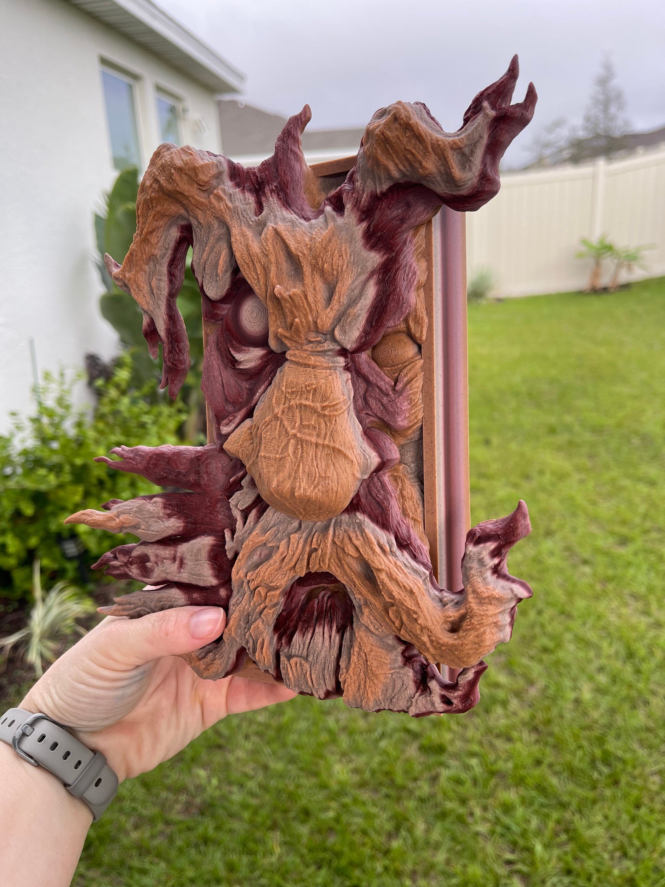 Scary Tree Book Nook 3D Printed Choose Color Fantasy Book Shelf Decor Book End 4x8 Horror-Create Fantasy Crafts