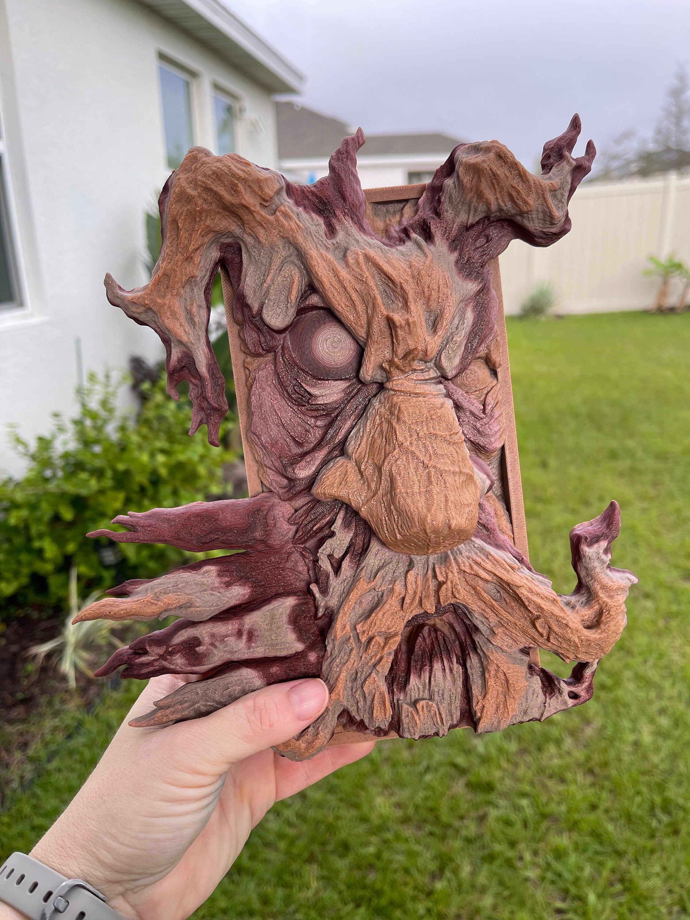 Scary Tree Book Nook 3D Printed Choose Color Fantasy Book Shelf Decor Book End 4x8 Horror-Create Fantasy Crafts