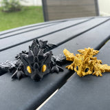Mini Black & Gold Combo 3d Print Articulating Dragons-Create Fantasy Crafts