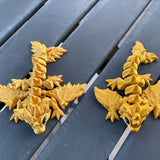 3D Print Baby Gold Articulating Dragon Gold Dragon Gift Bookself Decor-Create Fantasy Crafts