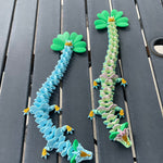 Four Leaf Clover Dragon 3D Printed Customizable Choose your own Color Bookshelf Decor Fidget Toy Gift Lucky Dragon-Create Fantasy Crafts