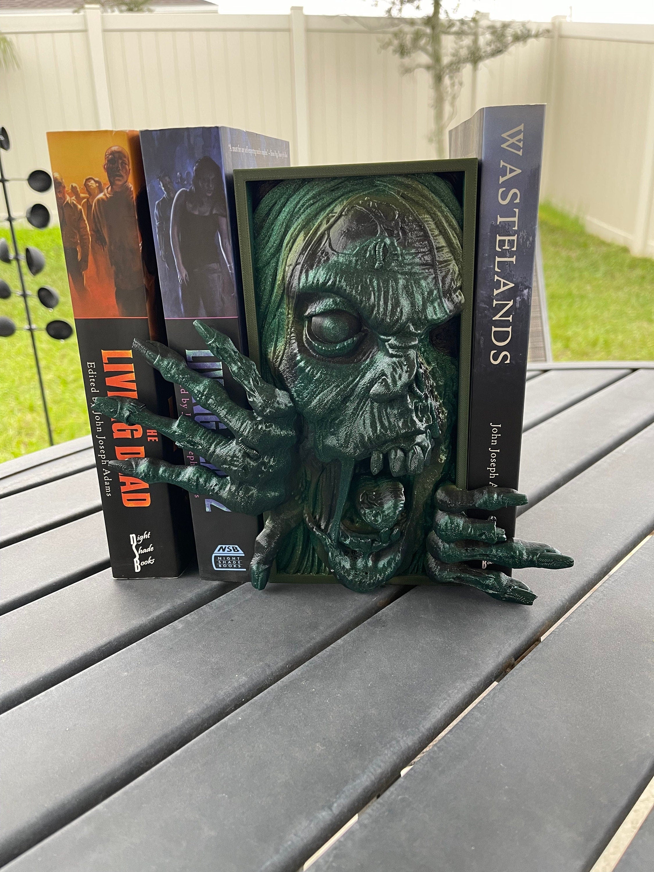 Zombie Book Nook 3D Printed Choose Color Fantasy Book Shelf Decor Book End 4x8 Horror-Create Fantasy Crafts