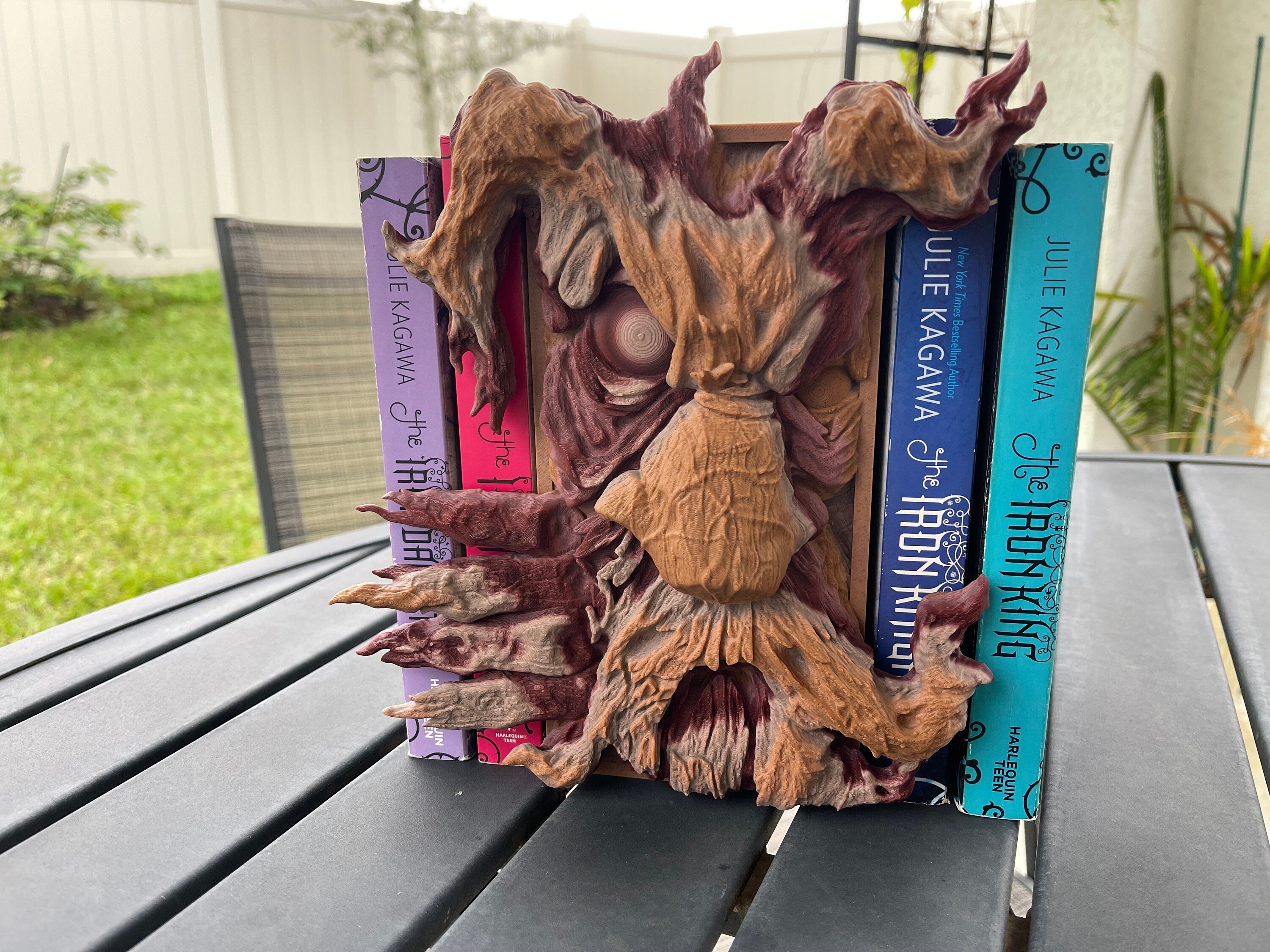 Scary Tree Book Nook 3D Printed Choose Color Fantasy Book Shelf Decor Book End 4x8 Horror-Create Fantasy Crafts