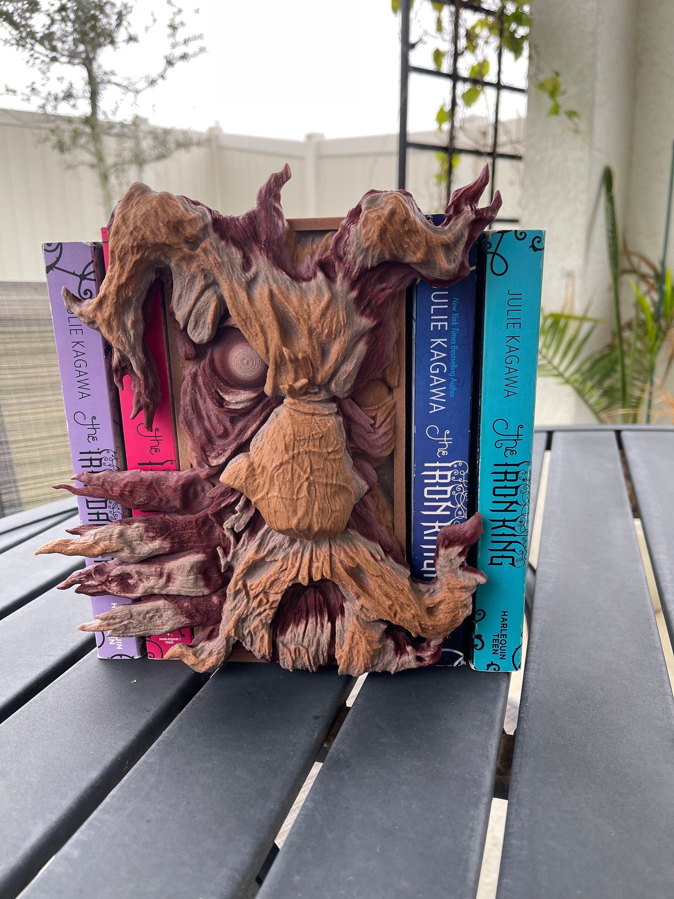 Scary Tree Book Nook 3D Printed Choose Color Fantasy Book Shelf Decor Book End 4x8 Horror-Create Fantasy Crafts