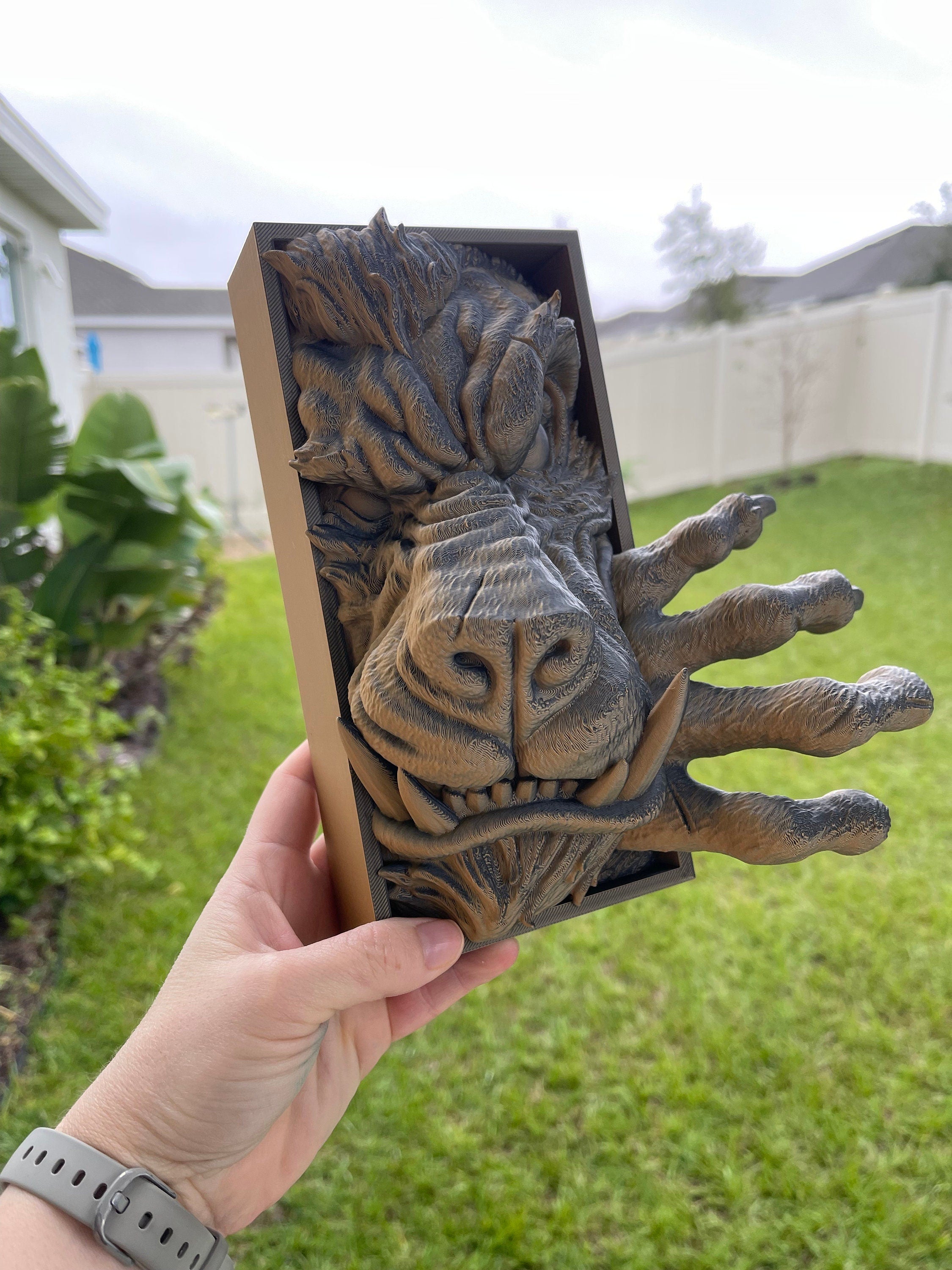 Werewolf Book Nook 3D Printed Choose Color Fantasy Book Shelf Decor Book End 4x8 Horror-Create Fantasy Crafts