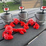 3D Print - Lobster in a bucket - Gift Fidget Toy Decor-Create Fantasy Crafts