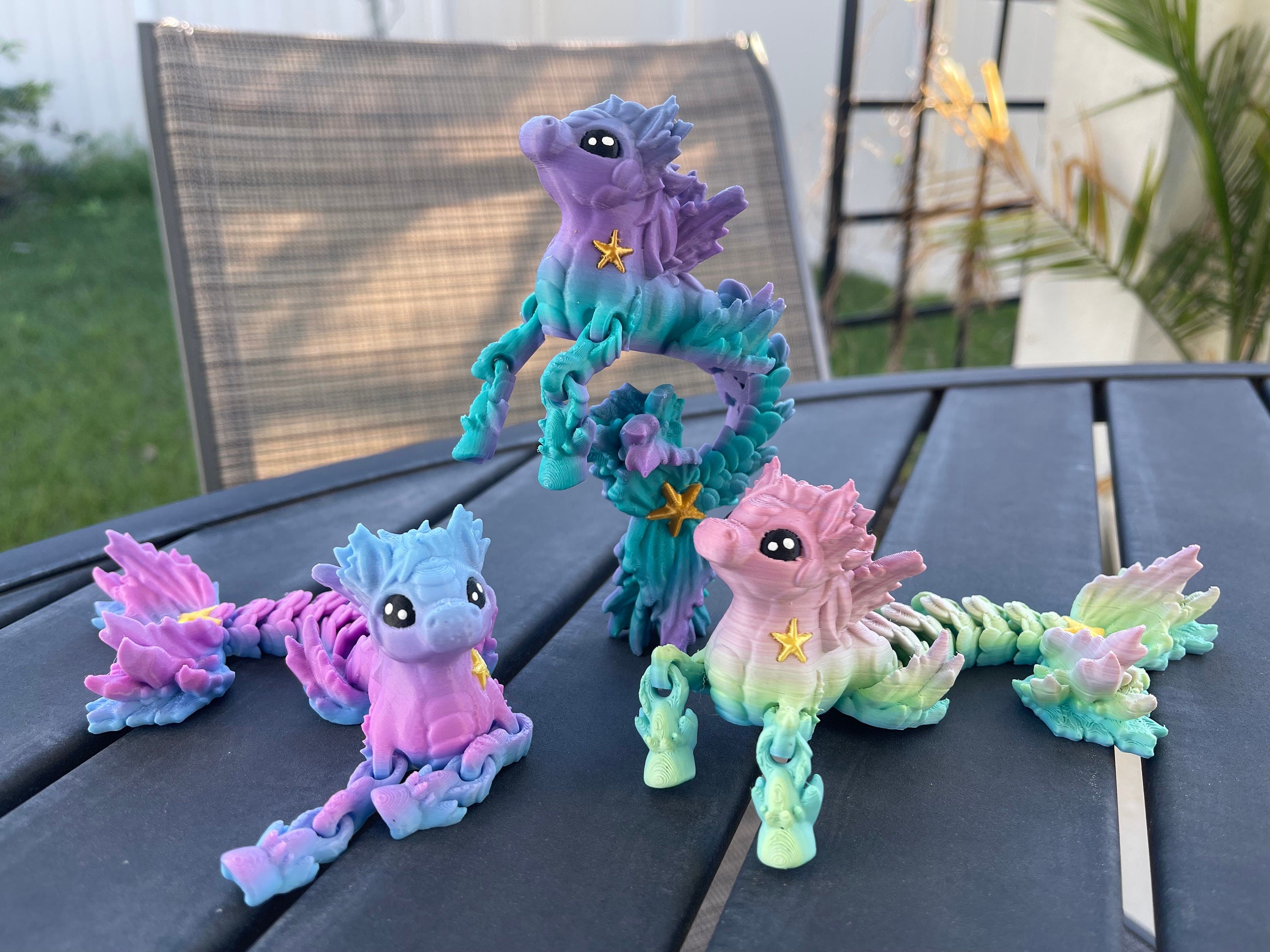 3D Print Sea Horse Mermaid Customizable You Choose Color-Create Fantasy Crafts