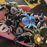3D Printed Mini Packs - 5 minis per pack. Random Colors. Choose Theme - Sea, Spider, Butt or Axolotl-Create Fantasy Crafts
