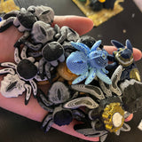 3D Printed Mini Packs - 5 minis per pack. Random Colors. Choose Theme - Sea, Spider, Butt or Axolotl-Create Fantasy Crafts