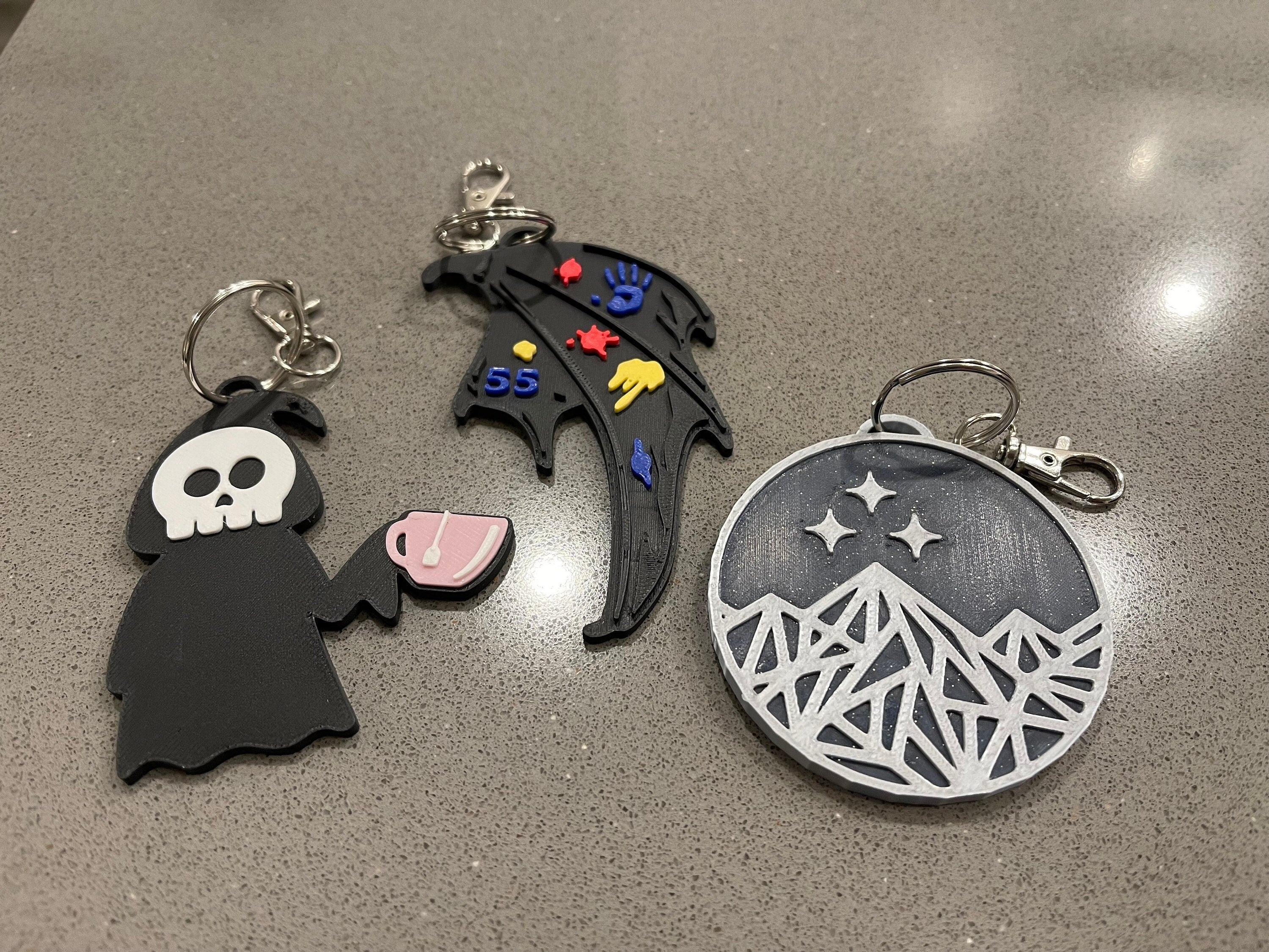 Bookish inspired 3D print Keychains-Create Fantasy Crafts