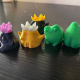 3D Printed Mini Packs - 5 minis per pack. Random Colors. Choose Theme - Sea, Spider, Butt or Axolotl-Create Fantasy Crafts
