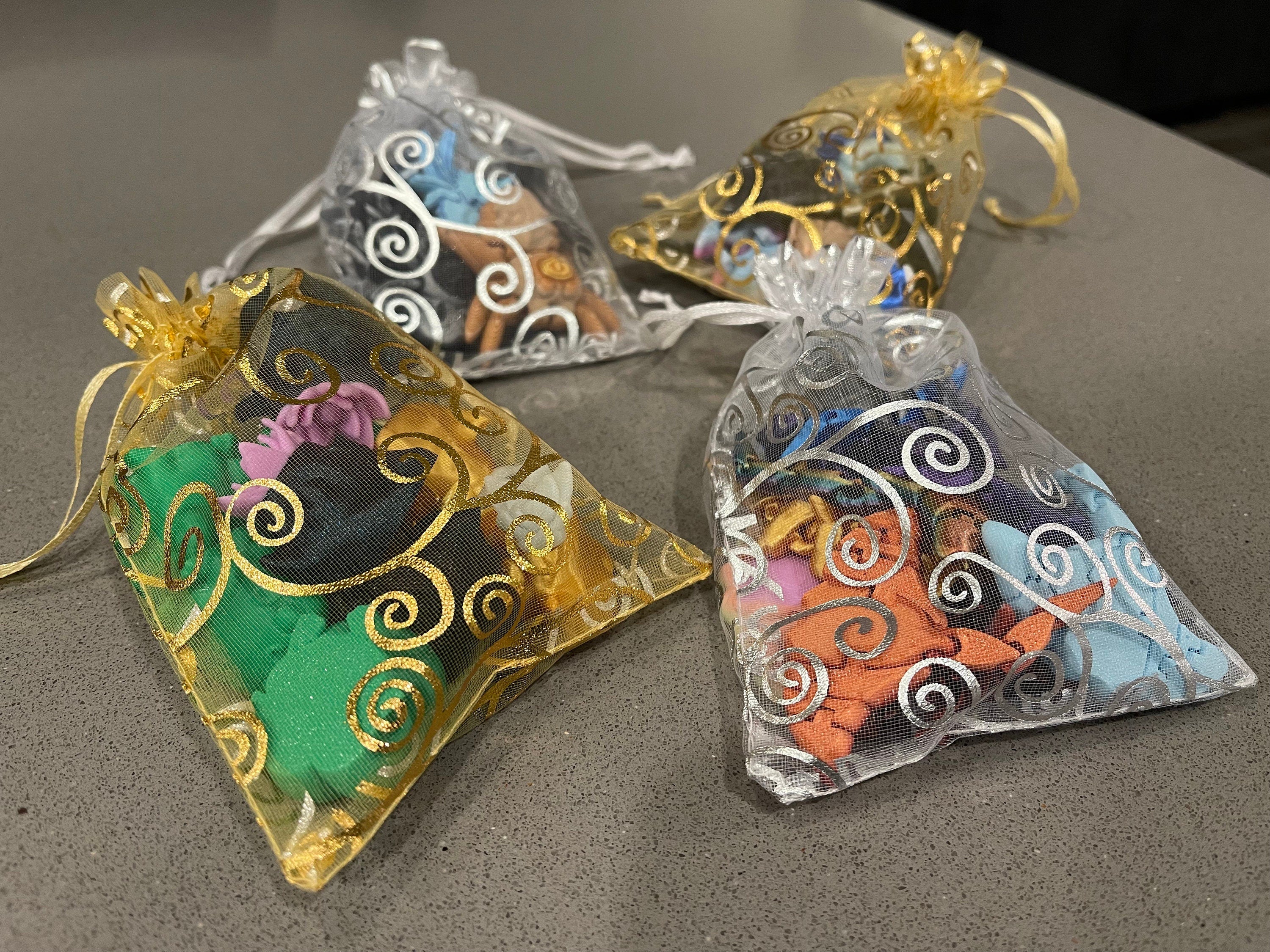 3D Printed Mini Packs - 5 minis per pack. Random Colors. Choose Theme - Sea, Spider, Butt or Axolotl-Create Fantasy Crafts