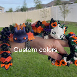 Kosha Axolotl Flower Dragon 3D Print White or Blue or Custom colors-Create Fantasy Crafts