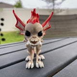 Hellhound Chihuahua Dog Articulated 3D Printed Desk Horror Goth Decor Fidget Creepy Cute-Create Fantasy Crafts