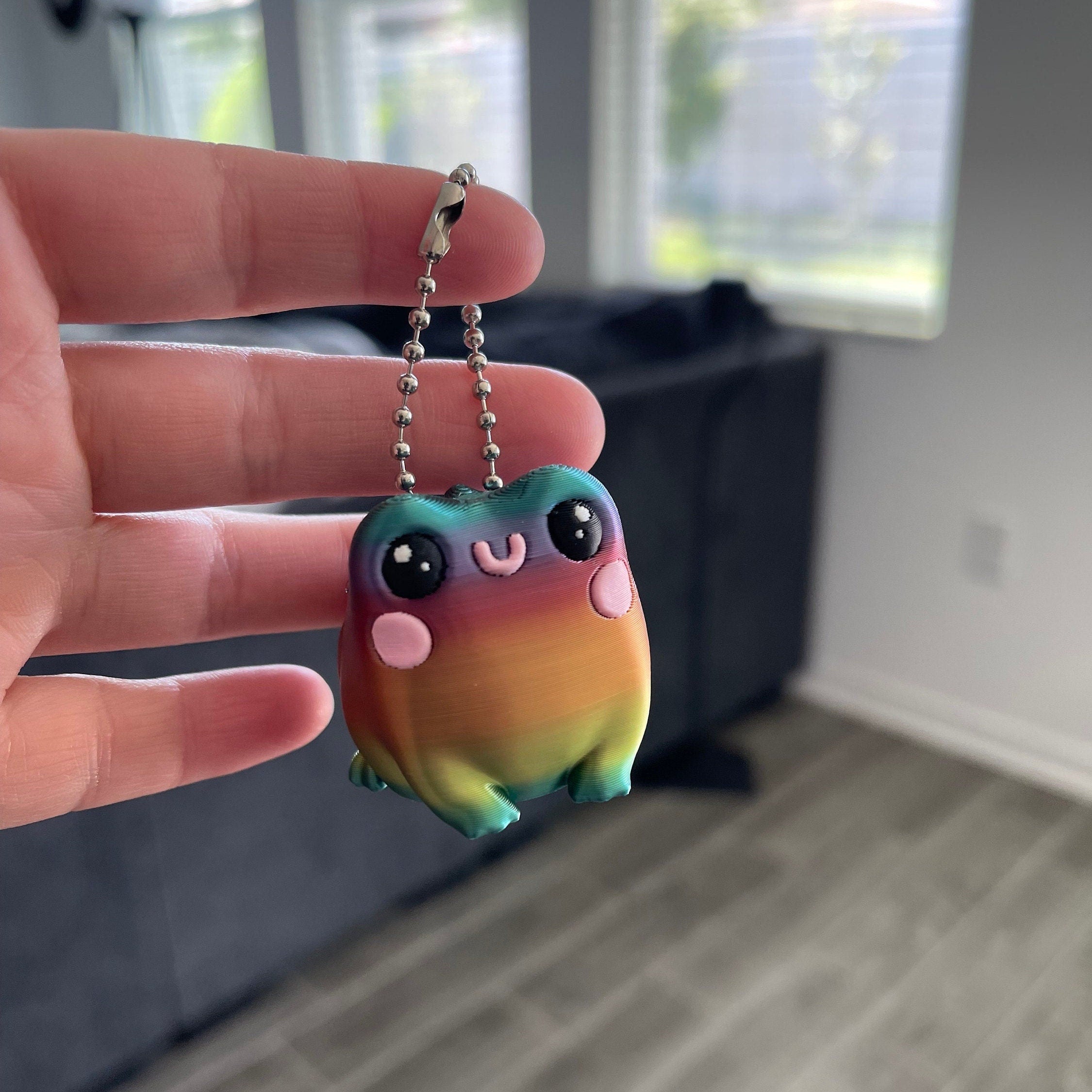 Cute Butt Frog 3D Print Keychain-Create Fantasy Crafts