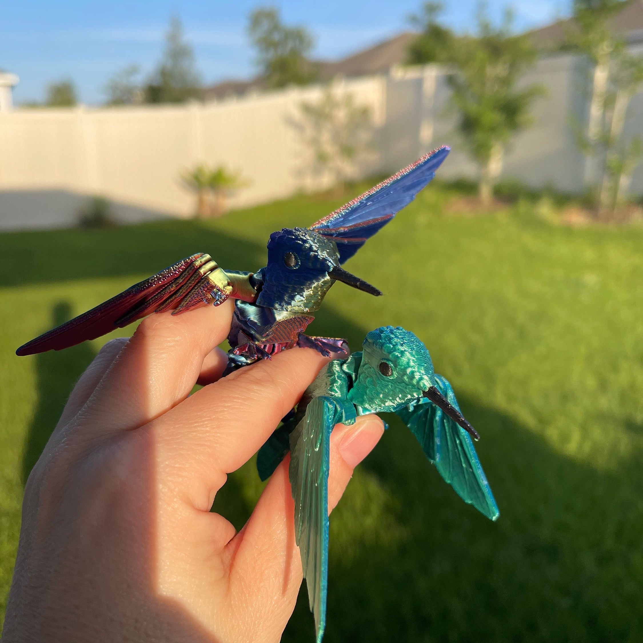 Small Hummingbird 3D Print Articulating Figure Home Decor Customizable Choose Color-Create Fantasy Crafts