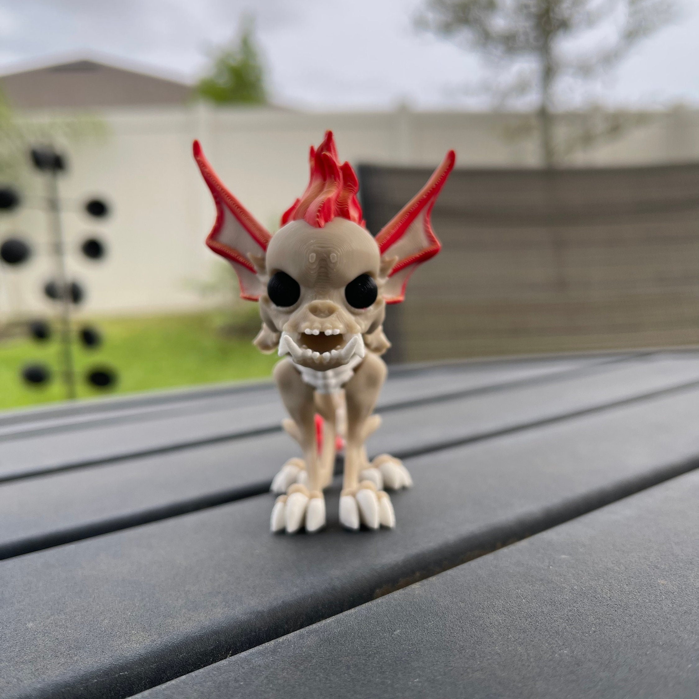 Hellhound Chihuahua Dog Articulated 3D Printed Desk Horror Goth Decor Fidget Creepy Cute-Create Fantasy Crafts