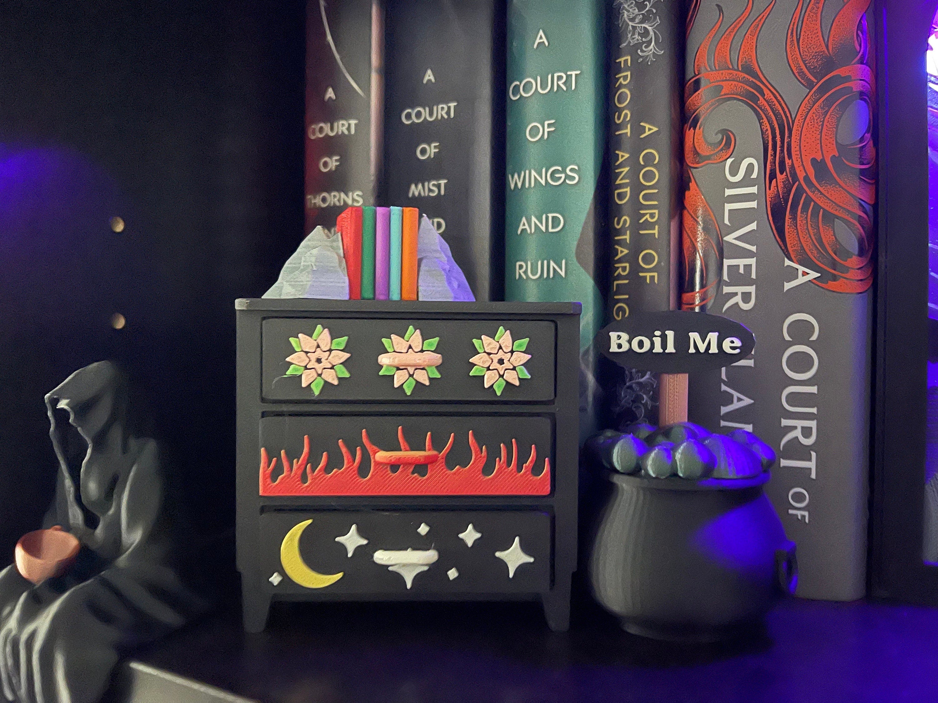 3D Print - Mini Dresser with Mini Book Box Set-Create Fantasy Crafts