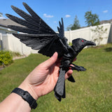 Raven 3D Print Customizable You Choose Color Stand Alone or with Skull to stand on-Create Fantasy Crafts