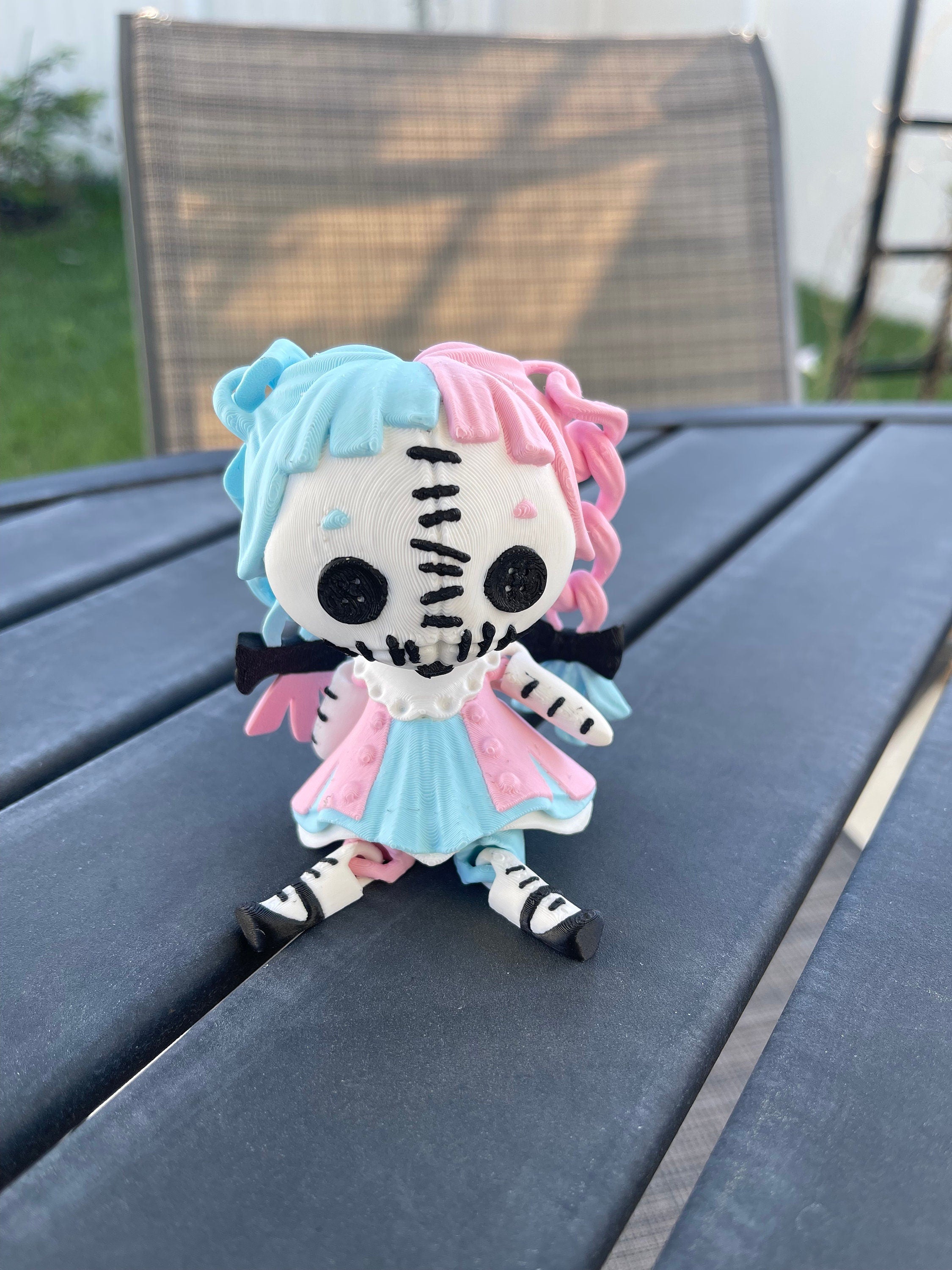 Creepy Doll Articulated 3D Printed Voodoo Doll Desk Decor Horror Goth Fidget Creepy Cute-Create Fantasy Crafts