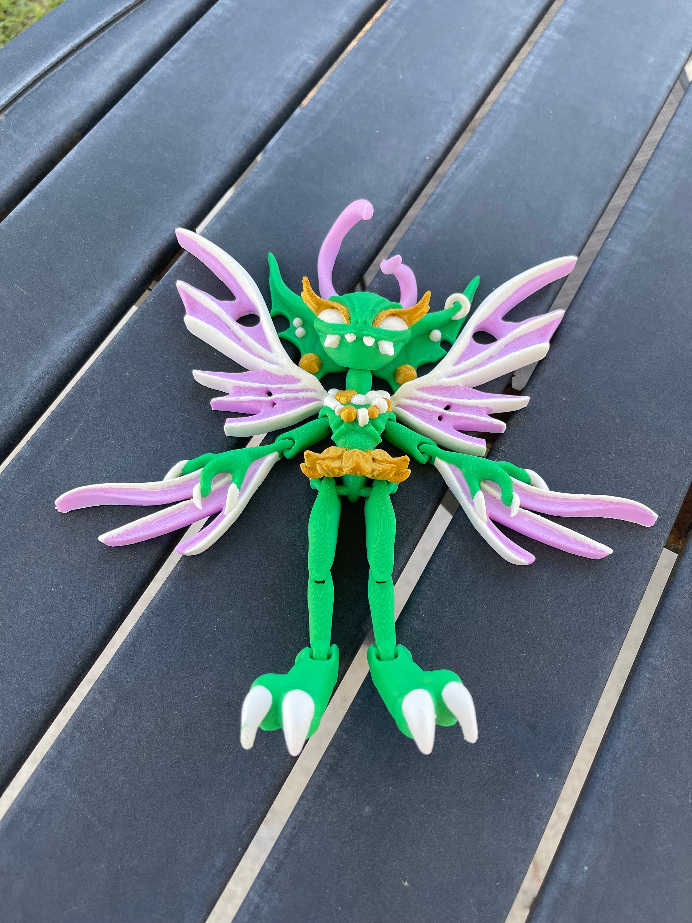 Creepy Fairy Articulated 3D Printed Desk Decor Horror Goth Fidget Creepy Cute-Create Fantasy Crafts