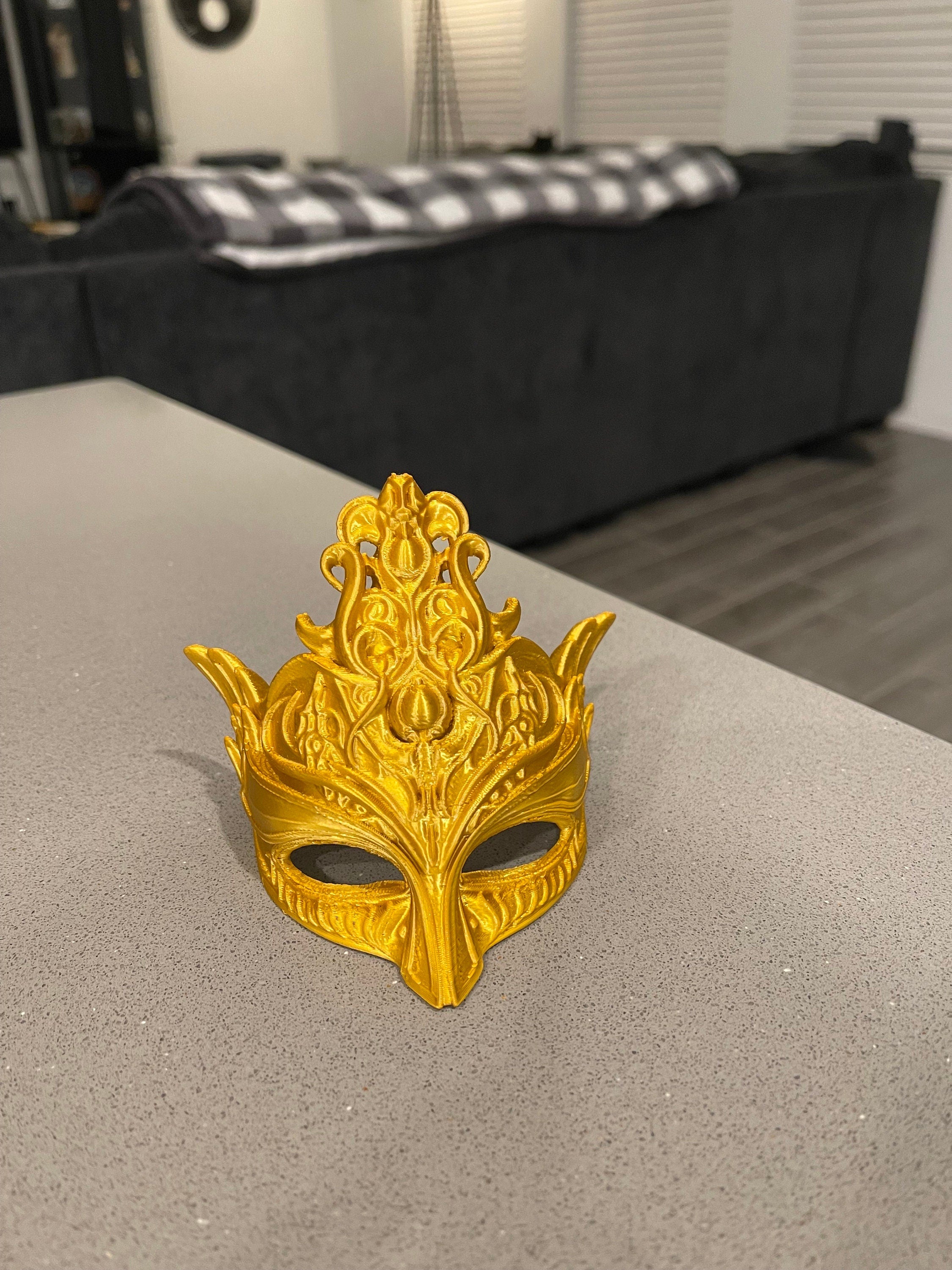 Mask 3D Printed Bookshelf Decor - Choose your own color-Create Fantasy Crafts