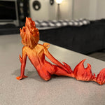 Fire Sprite 3D Printed Bookshelf Decor Bookish Merch-Create Fantasy Crafts