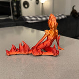Fire Sprite 3D Printed Bookshelf Decor Bookish Merch-Create Fantasy Crafts