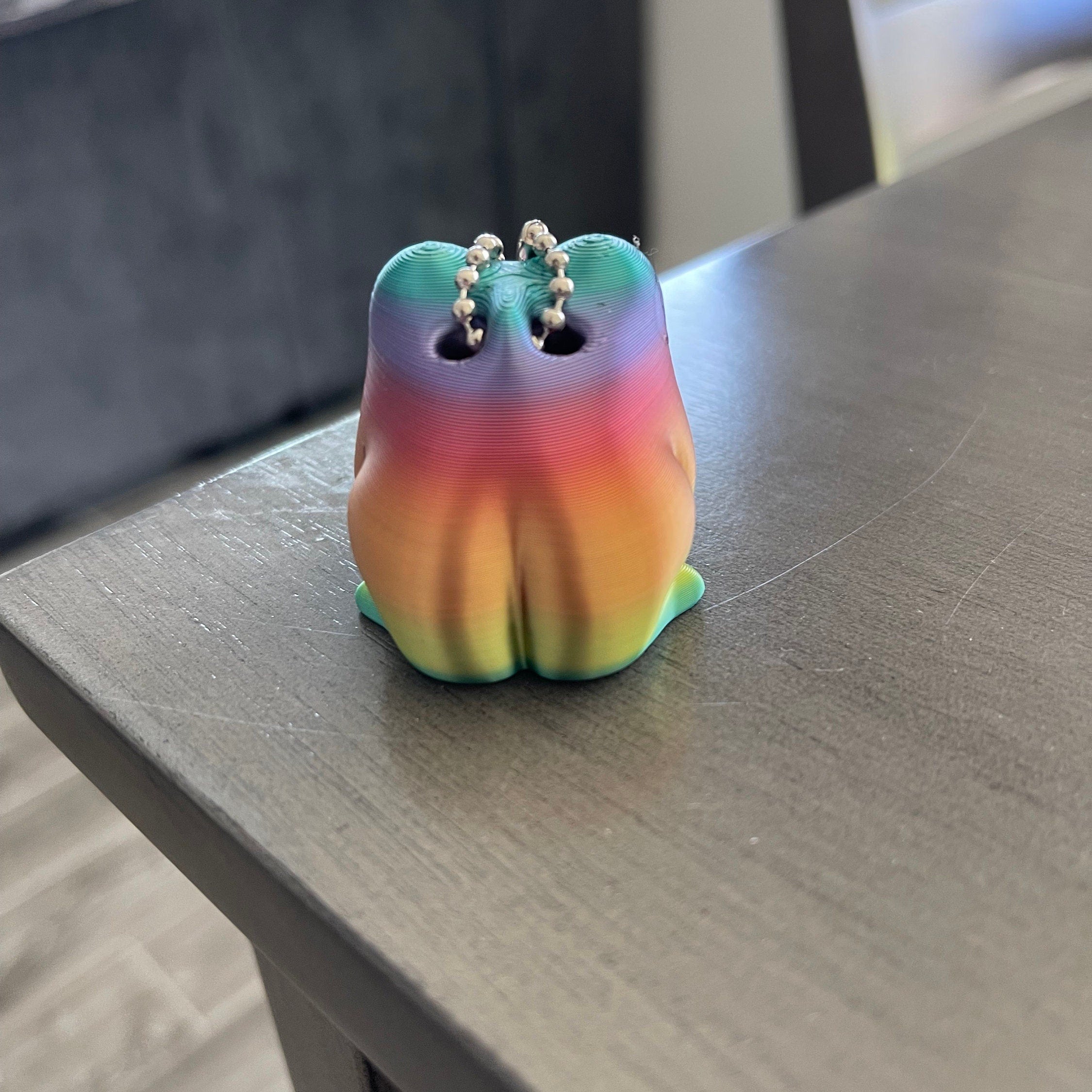 Cute Butt Frog 3D Print Keychain-Create Fantasy Crafts