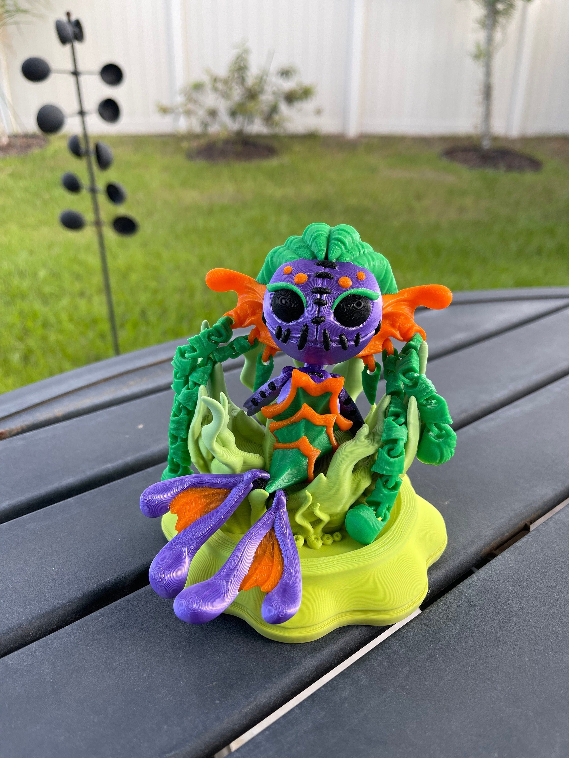 Creepy Mermaid Doll Articulated 3D Print Includes Stand Desk Decor Horror Goth Fidget Creepy Cute-Create Fantasy Crafts