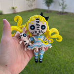 Creepy Alice Inspired Doll Articulated 3D Printed Voodoo Doll Desk Decor Horror Goth Fidget Creepy Cute-Create Fantasy Crafts