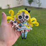 Creepy Alice Inspired Doll Articulated 3D Printed Voodoo Doll Desk Decor Horror Goth Fidget Creepy Cute-Create Fantasy Crafts
