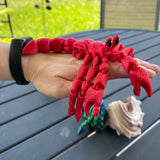 Articulating Hermit Crab in Shell 3D Print You Choose Color Crab and Shell Customizable Great Gift-Create Fantasy Crafts