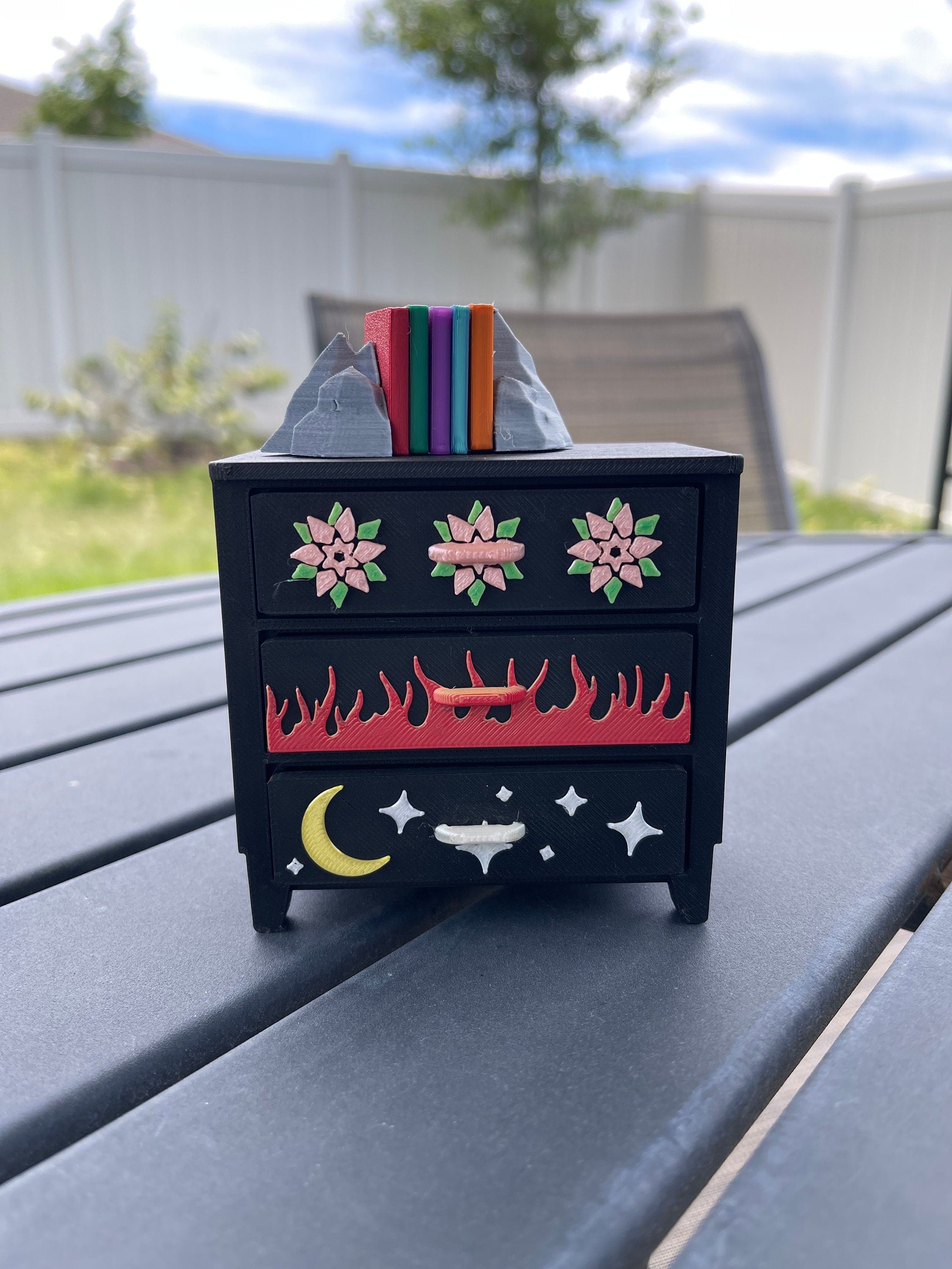 3D Print - Mini Dresser with Mini Book Box Set-Create Fantasy Crafts
