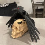 Raven 3D Print Customizable You Choose Color Stand Alone or with Skull to stand on-Create Fantasy Crafts