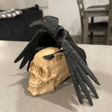 Raven 3D Print Customizable You Choose Color Stand Alone or with Skull to stand on-Create Fantasy Crafts