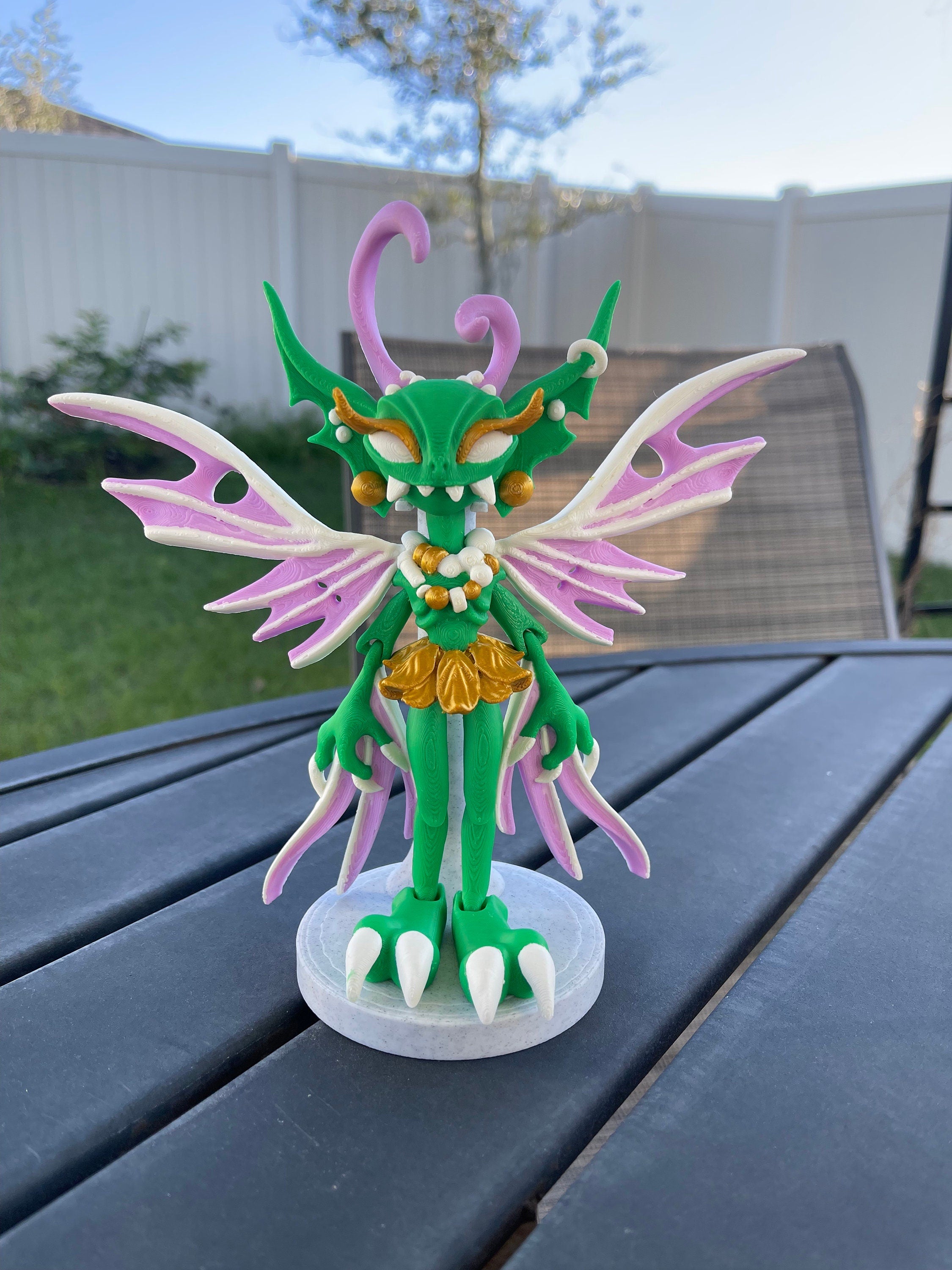 Creepy Fairy Articulated 3D Printed Desk Decor Horror Goth Fidget Creepy Cute-Create Fantasy Crafts
